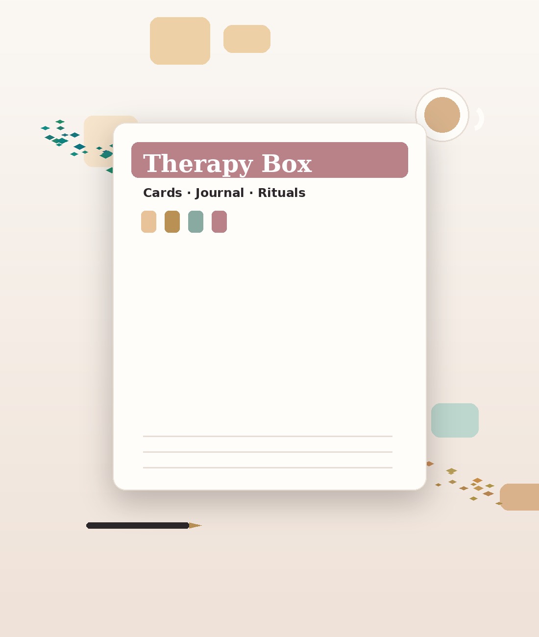Curated therapy box sample product photo