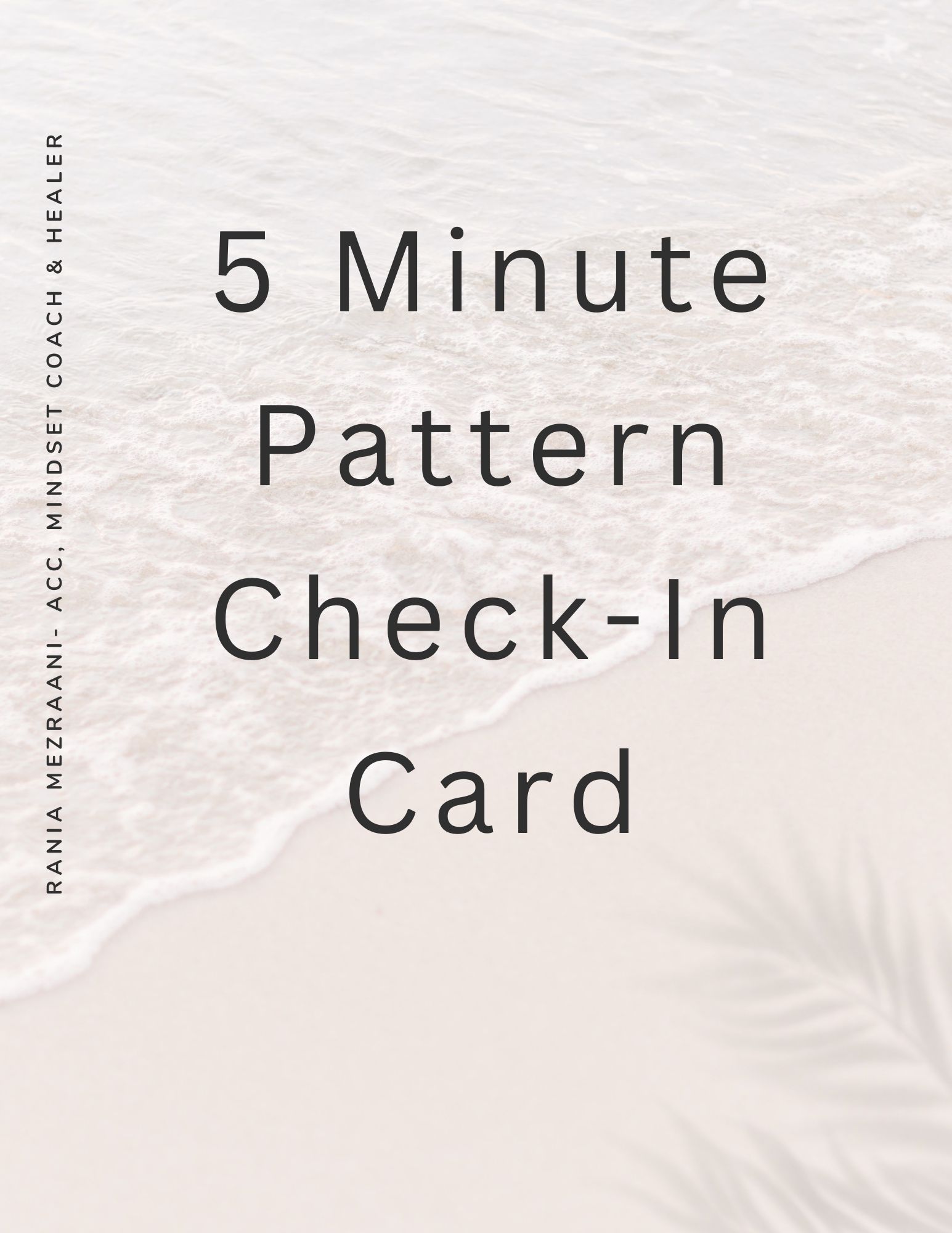 5 Minutes Pattern Check-in Card